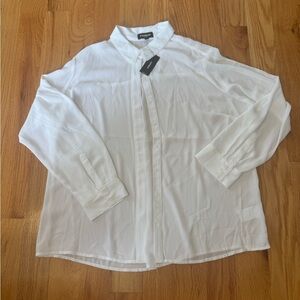 Express Classic White Dress Shirt